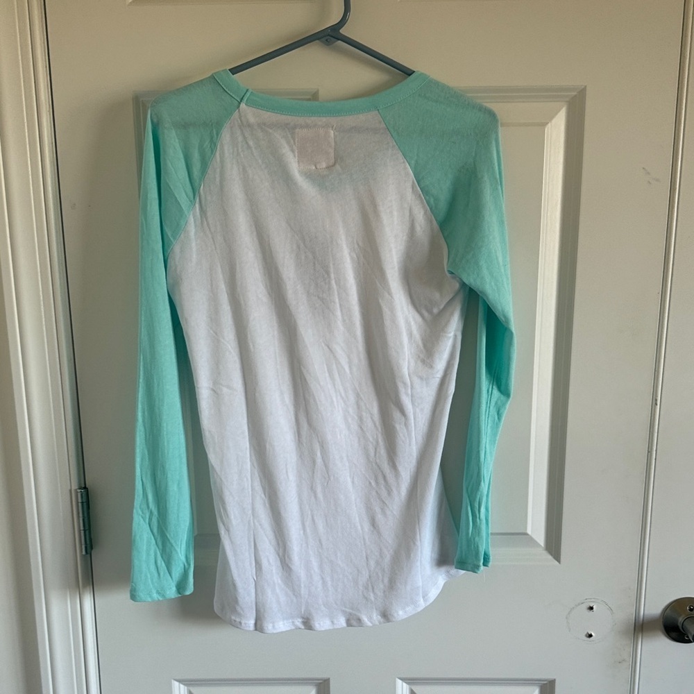 NWT Chaser Mint and White Long Sleeve Top Size Medium - Picture 5 of 7